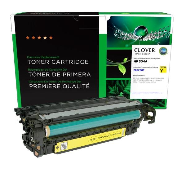 Clover Imaging Remanufactured Yellow Toner Cartridge for HP 504A (CE252A)