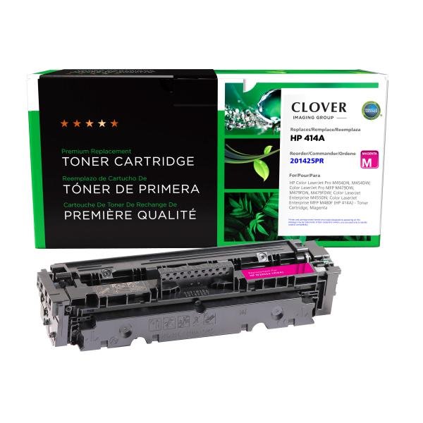 Clover Imaging Remanufactured Magenta Toner Cartridge (Reused OEM Chip) for HP 414A (W2023A)